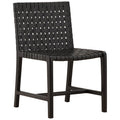 Leather Dining Krzeslo, Black, Set of 2